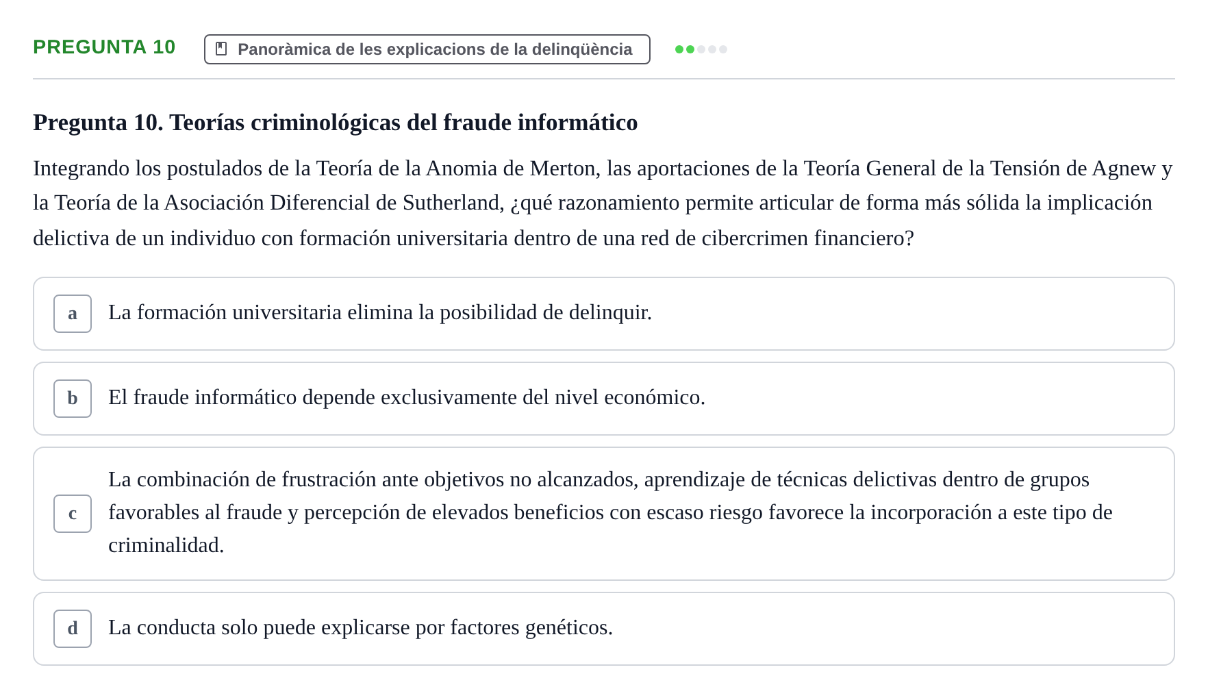 Enunciado: Pregunta 10