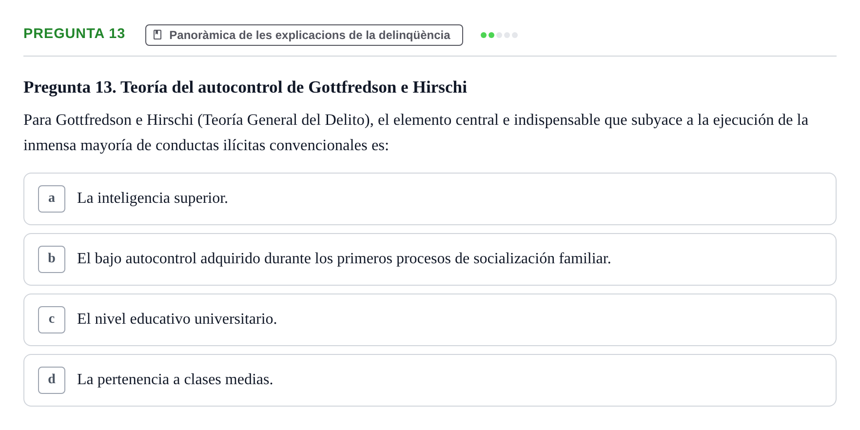 Enunciado: Pregunta 13