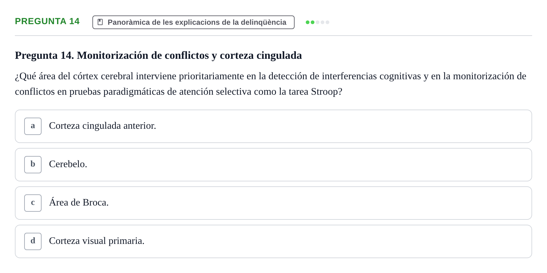 Enunciado: Pregunta 14