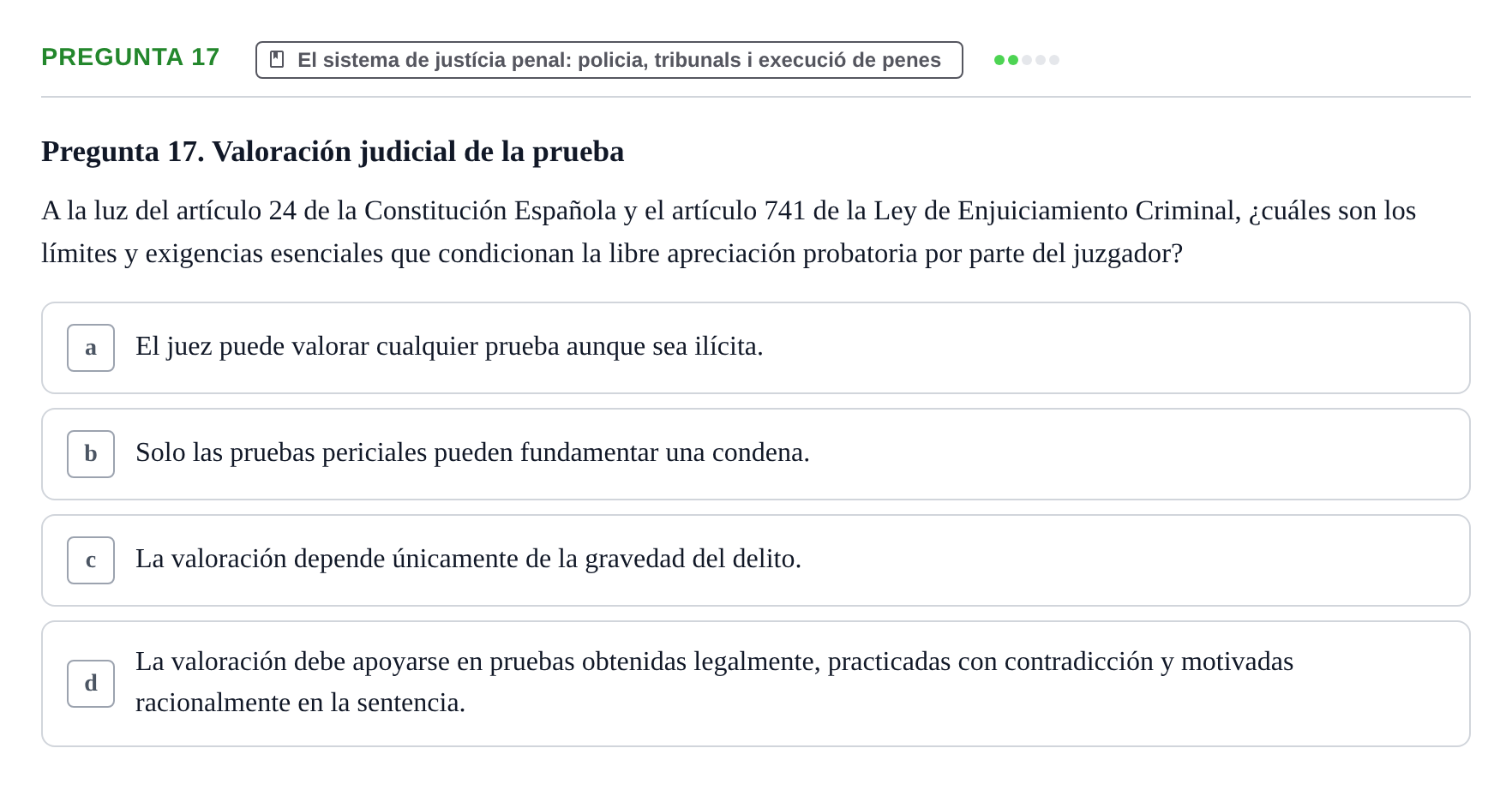 Enunciado: Pregunta 17