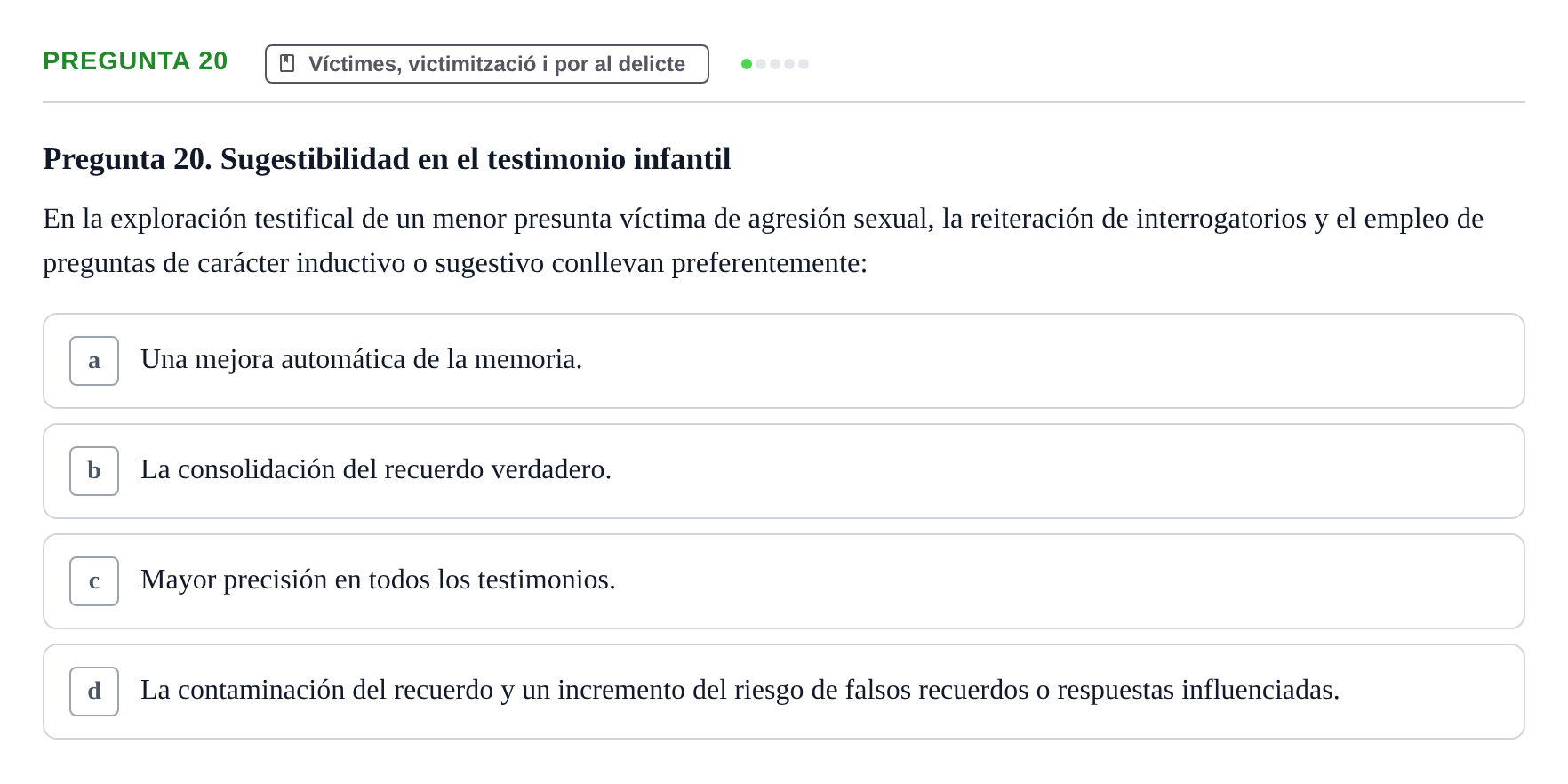 Enunciado: Pregunta 20