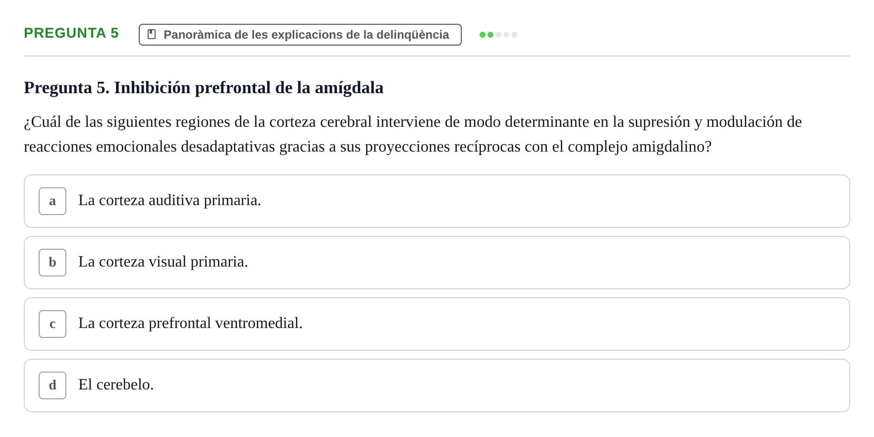 Enunciado: Pregunta 5