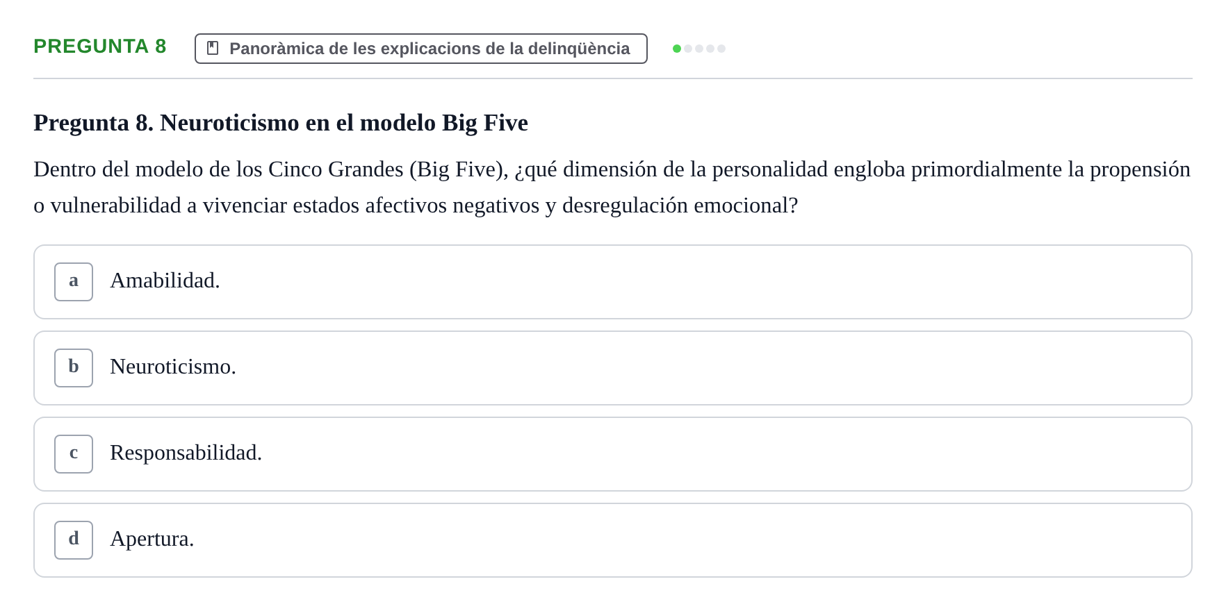 Enunciado: Pregunta 8