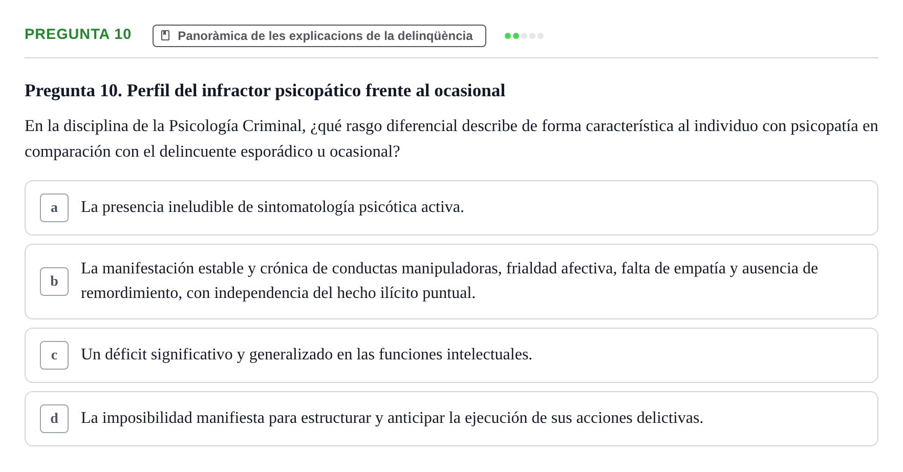 Enunciado: Pregunta 10