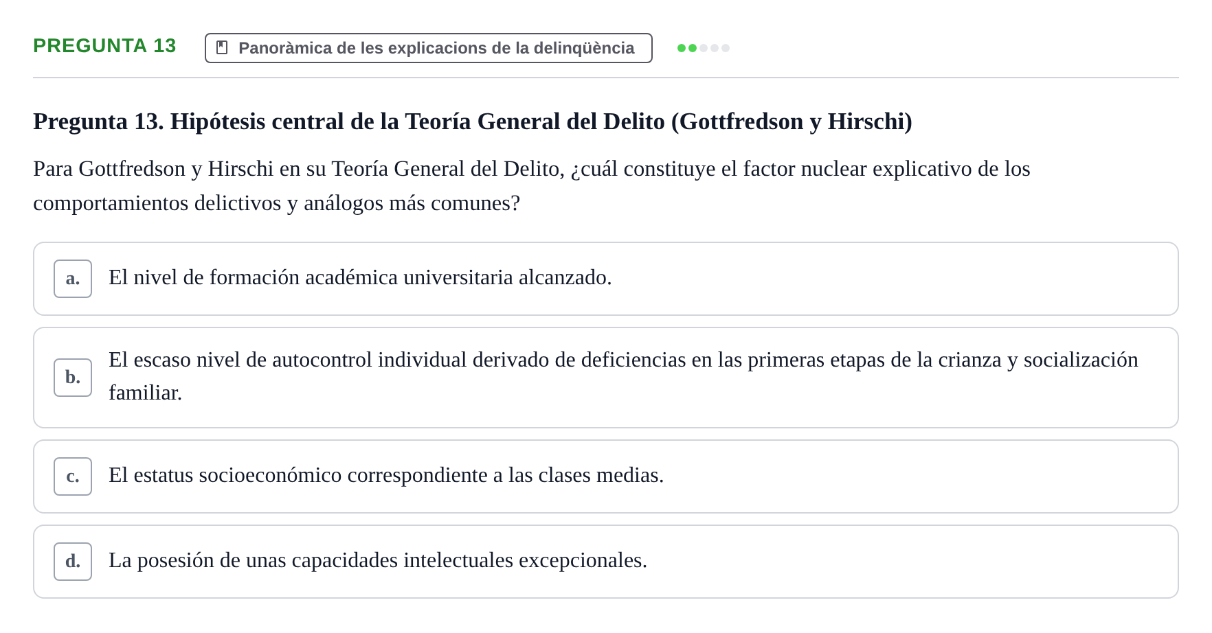 Enunciado: Pregunta 13