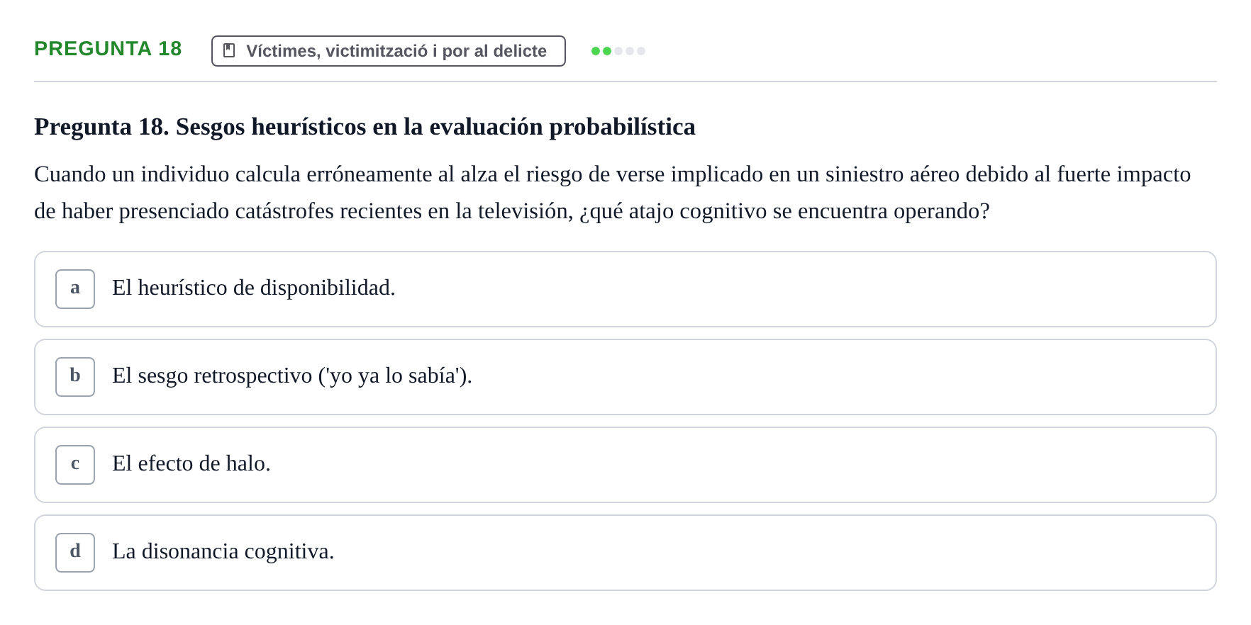 Enunciado: Pregunta 18