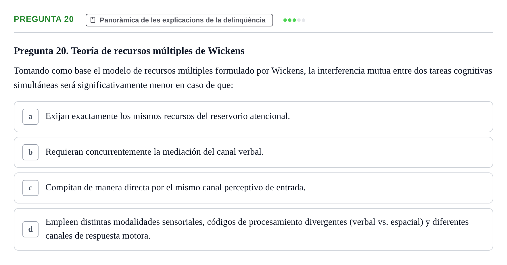 Enunciado: Pregunta 20