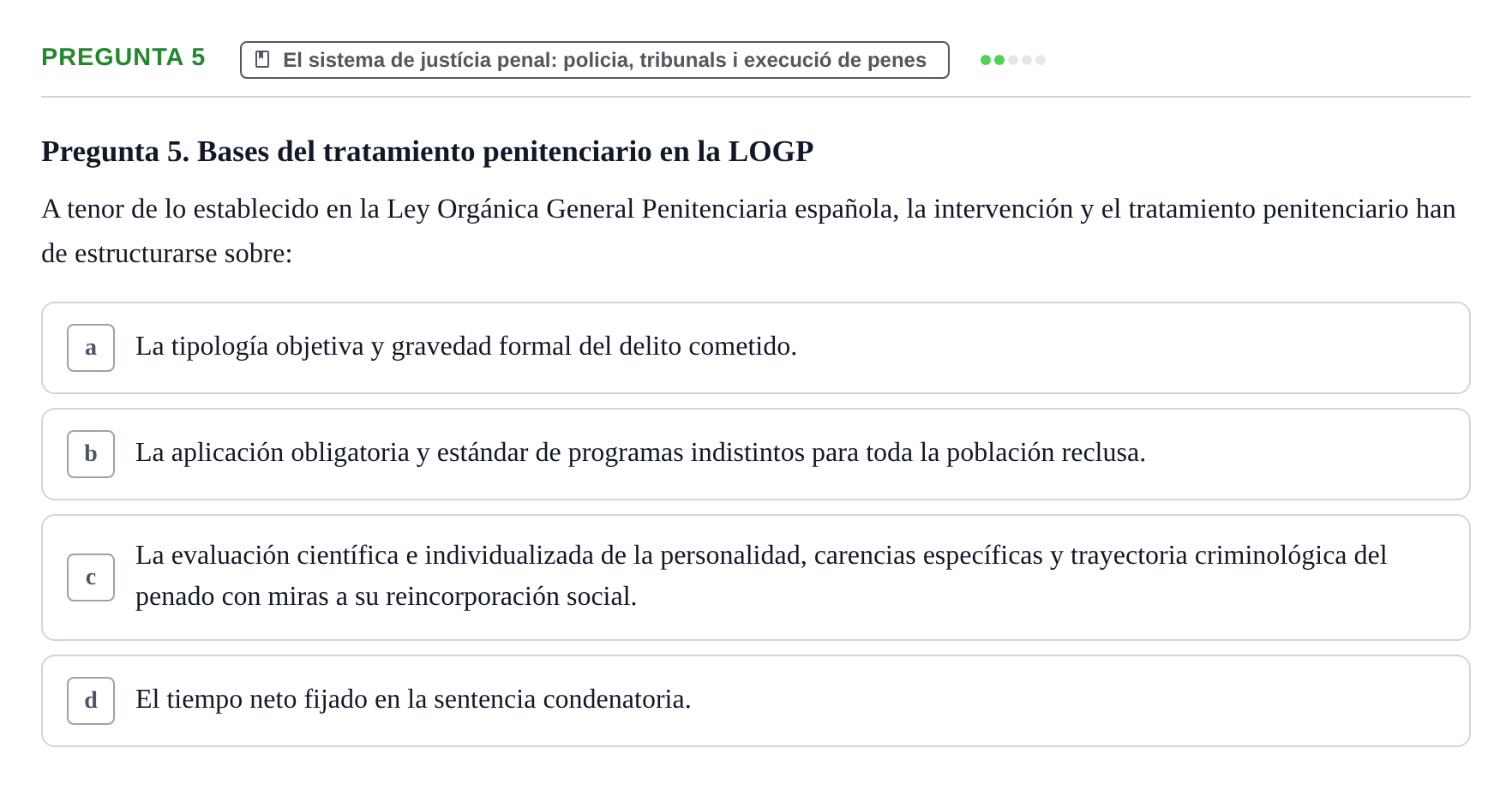 Enunciado: Pregunta 5