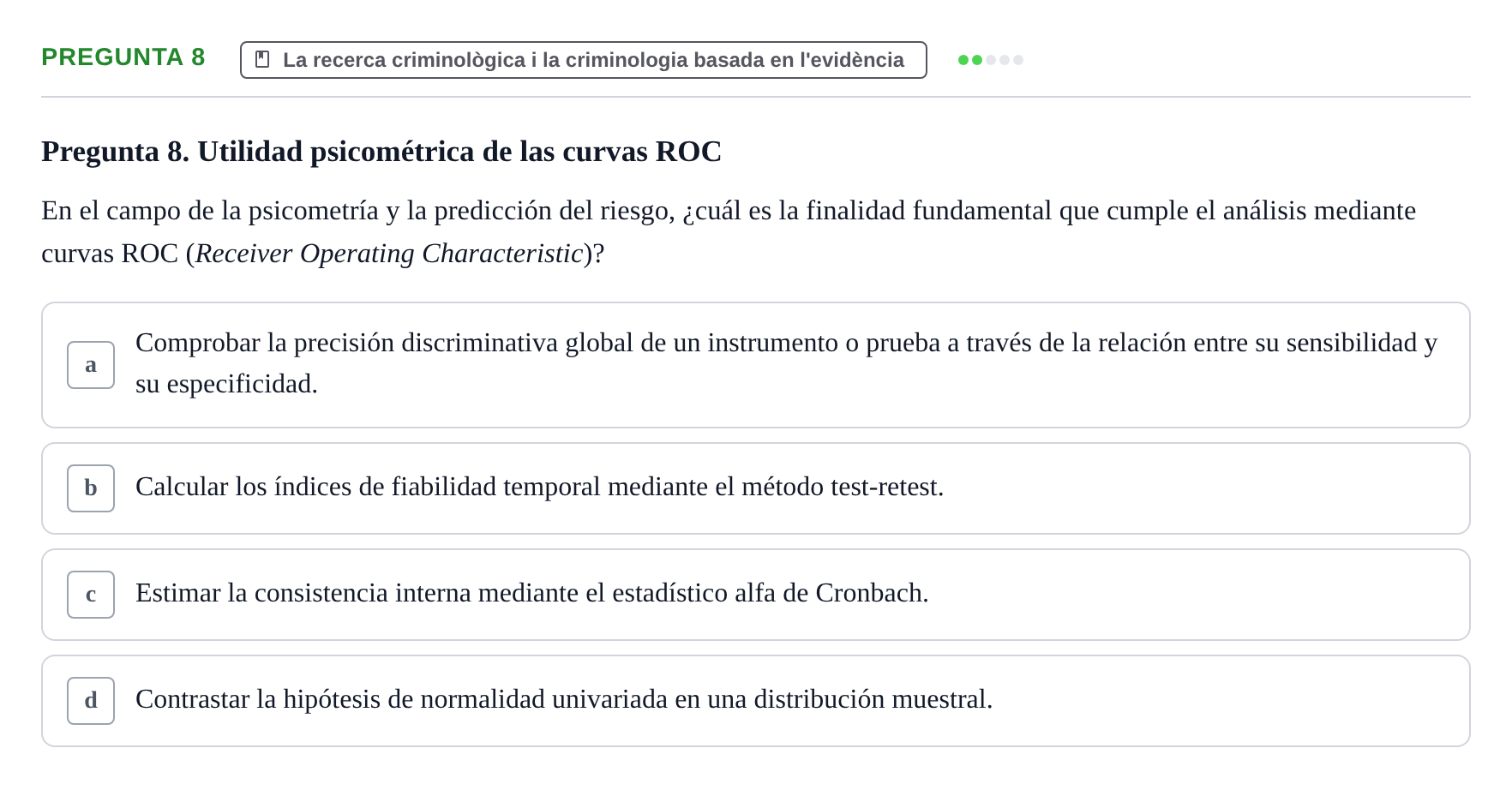 Enunciado: Pregunta 8