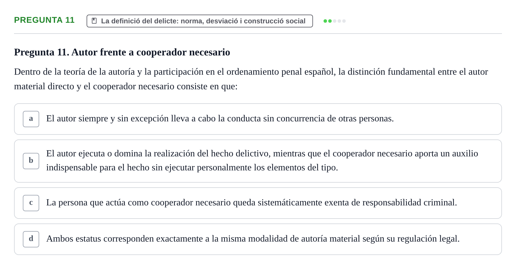 Enunciado: Pregunta 11