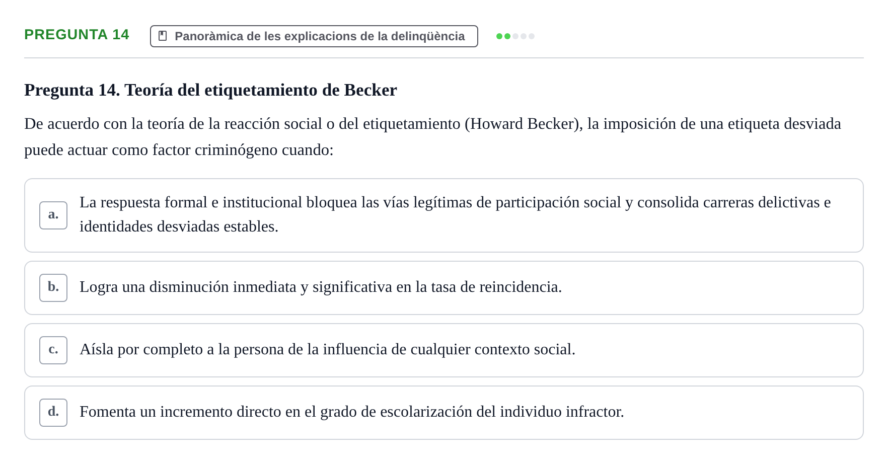 Enunciado: Pregunta 14