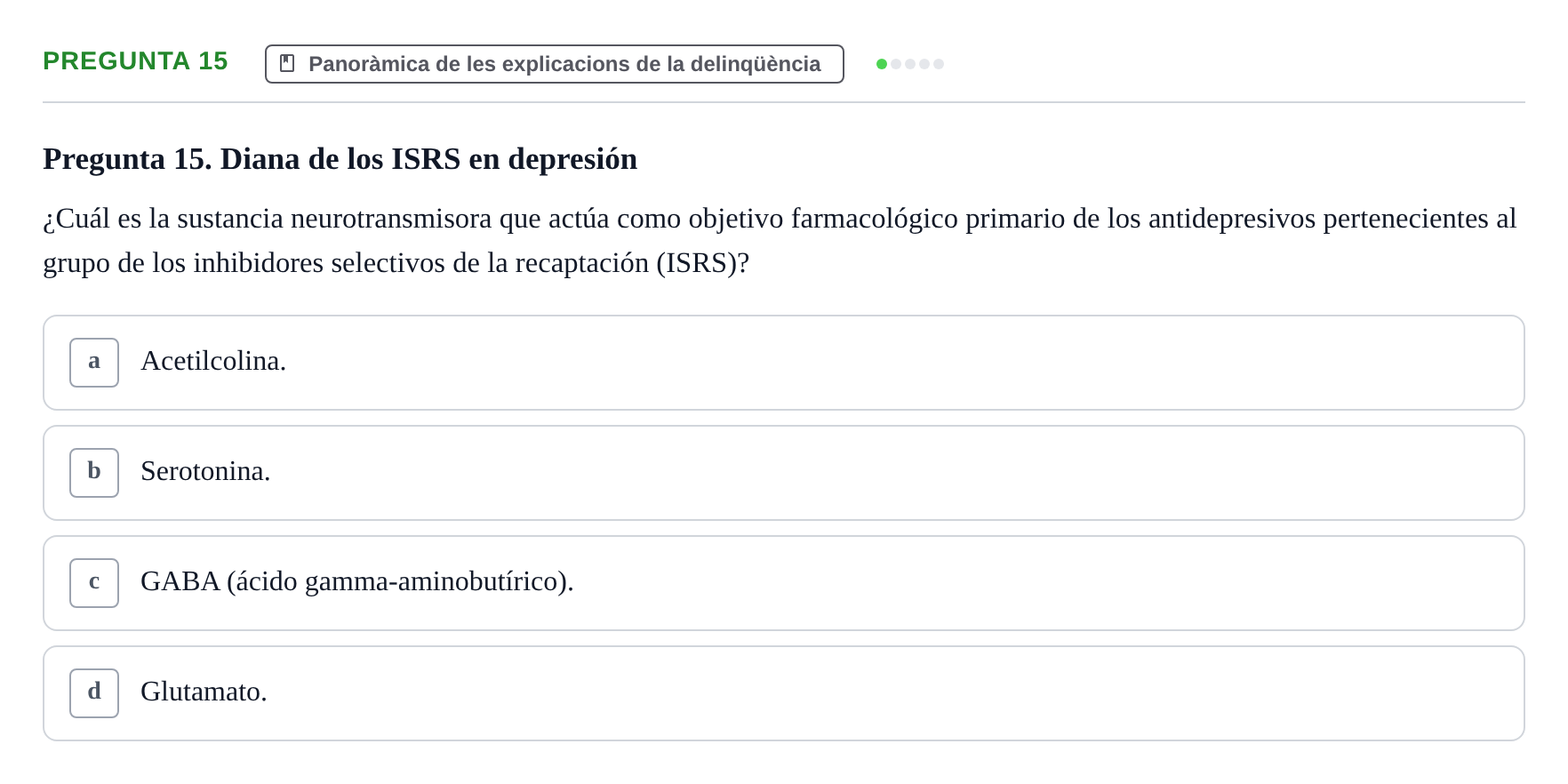 Enunciado: Pregunta 15