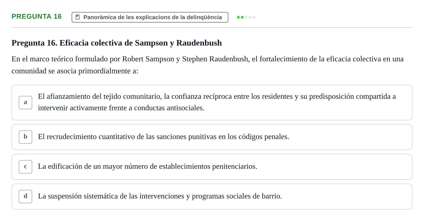 Enunciado: Pregunta 16