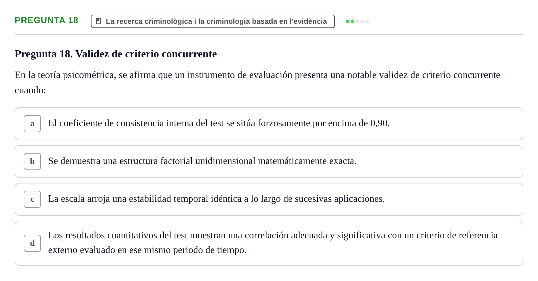 Enunciado: Pregunta 18