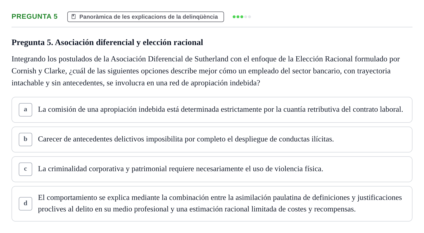 Enunciado: Pregunta 5