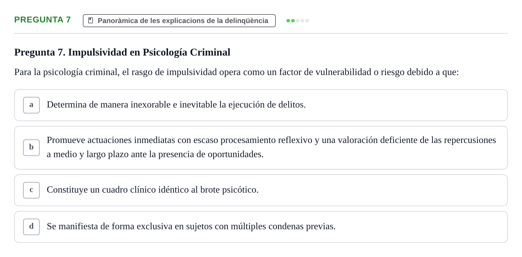 Enunciado: Pregunta 7