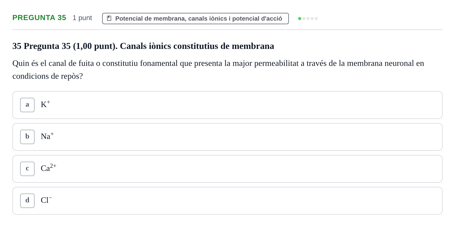 Enunciado: Pregunta 35 · Estructura i Funció del Cos Humà III UVIC 2022