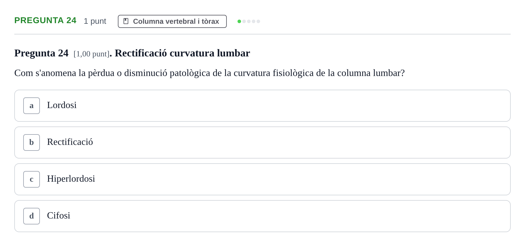 Enunciado: Pregunta 24 · Estructura i Funció del Cos Humà I UVIC 2024