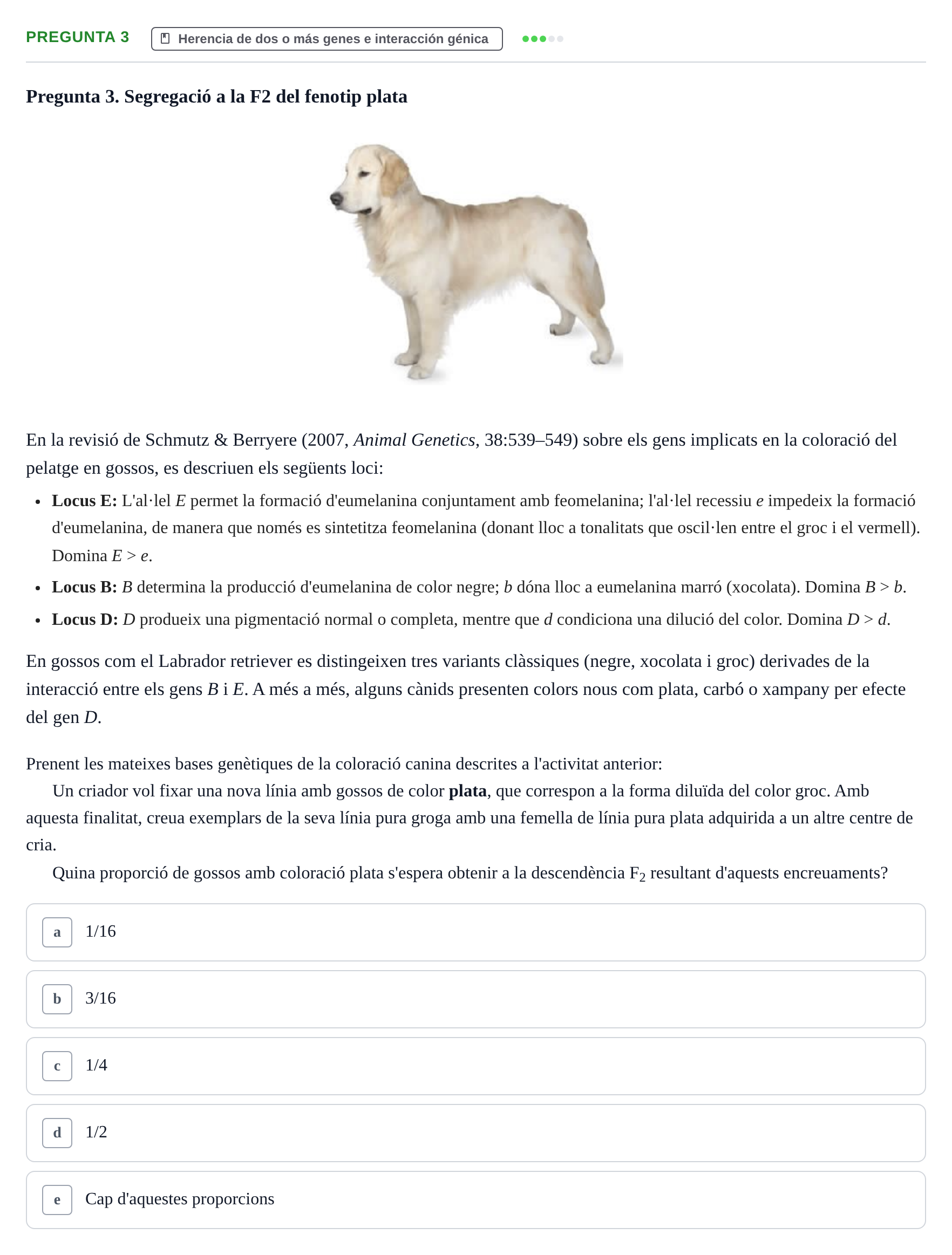 Enunciado: Pregunta 3 · Genética UAB 2016