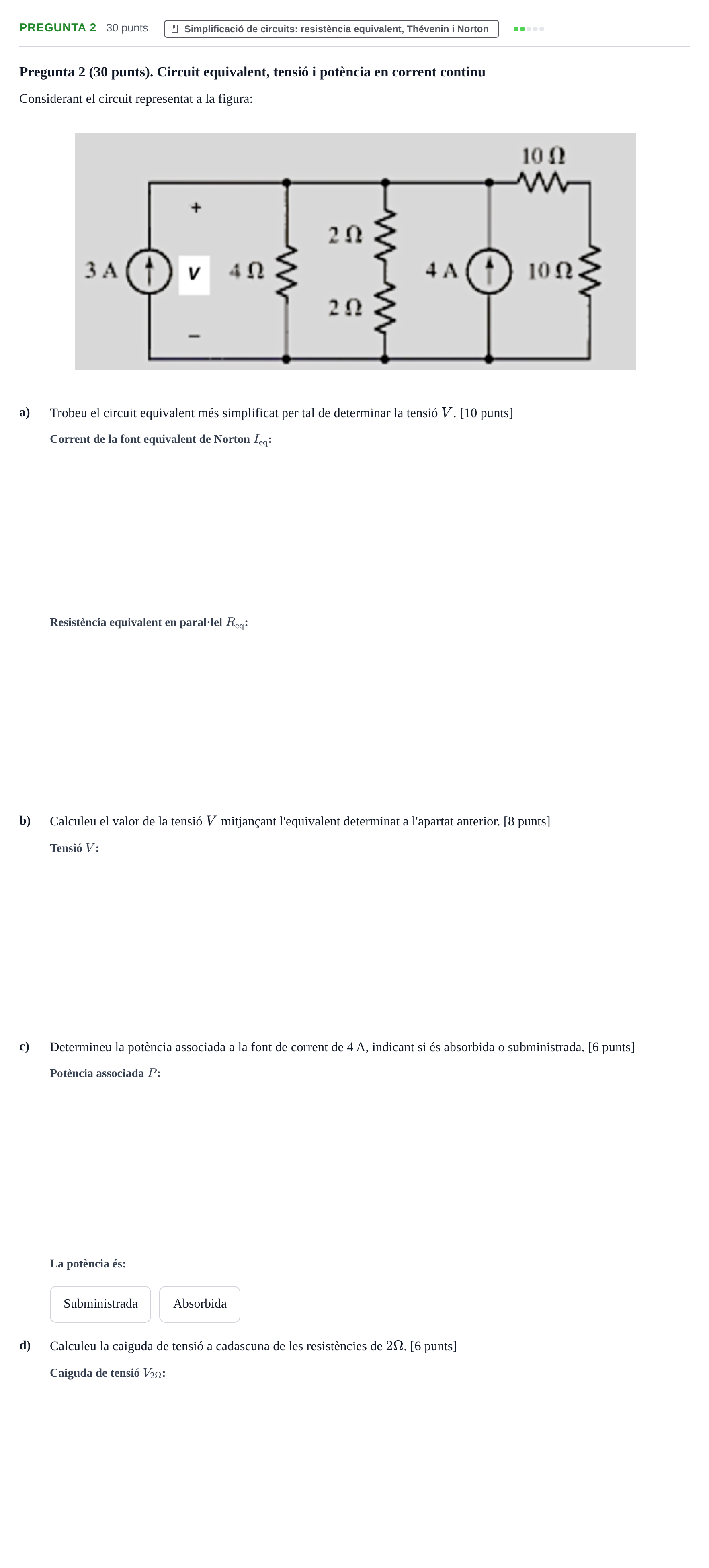 Enunciado: Pregunta 2 · Física UDL 2021