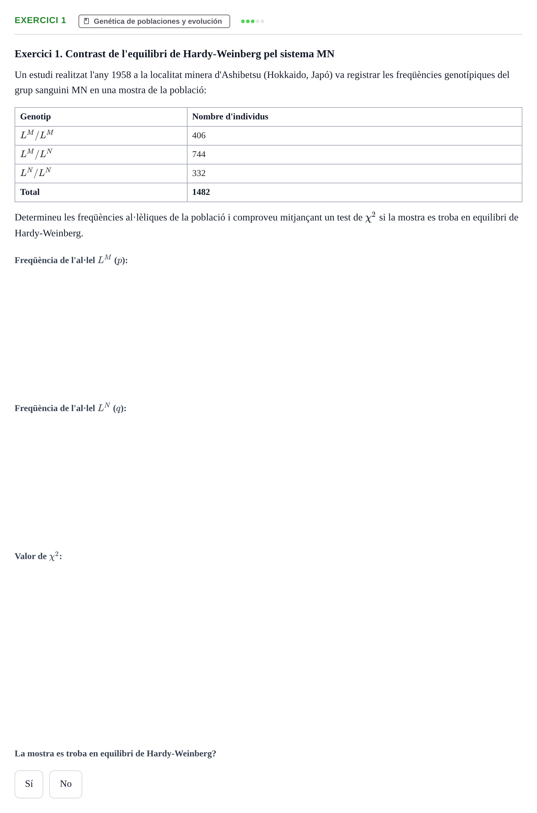 Enunciado: Exercici 1 · Genética UAB 2015