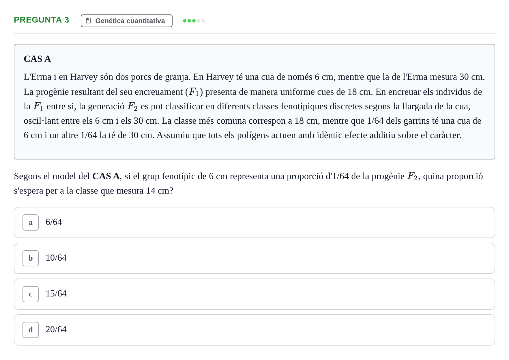 Enunciado: Pregunta 3 · Genética UAB 2015
