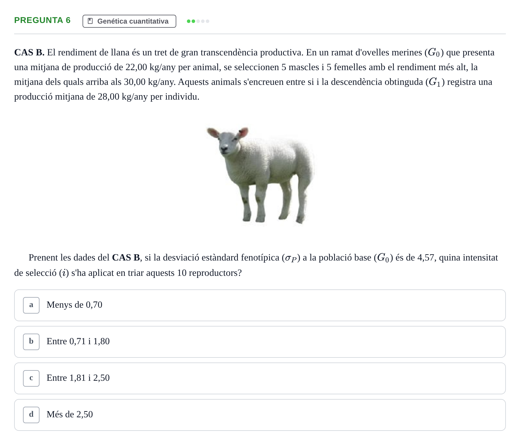 Enunciado: Pregunta 6 · Genética UAB 2015