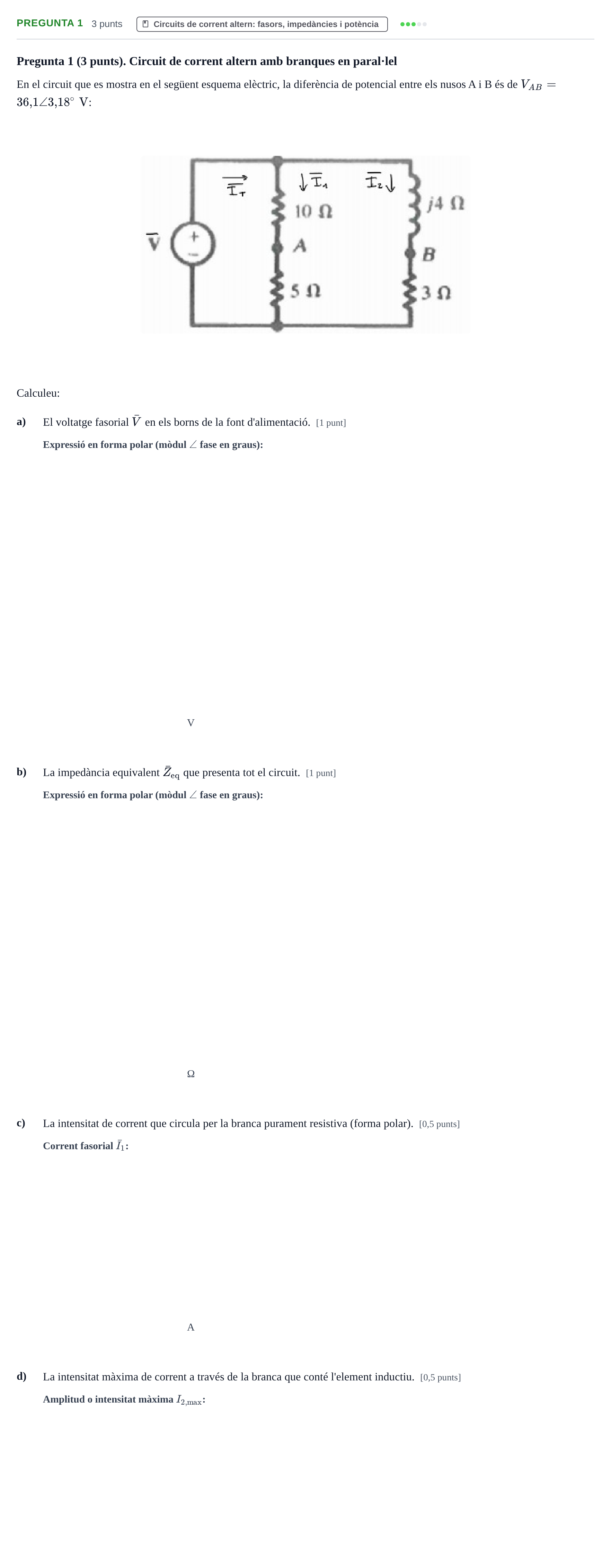 Enunciado: Pregunta 1 · Física UDL 2018