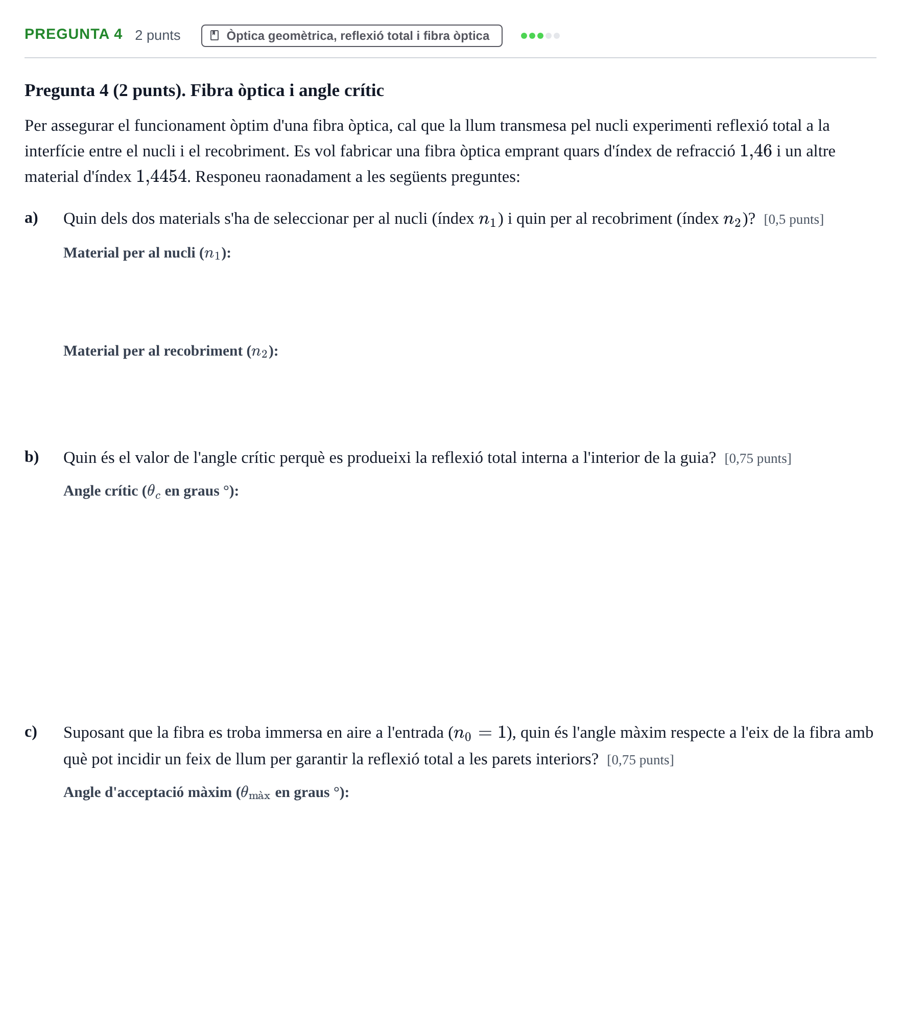 Enunciado: Pregunta 4 · Física UDL 2018