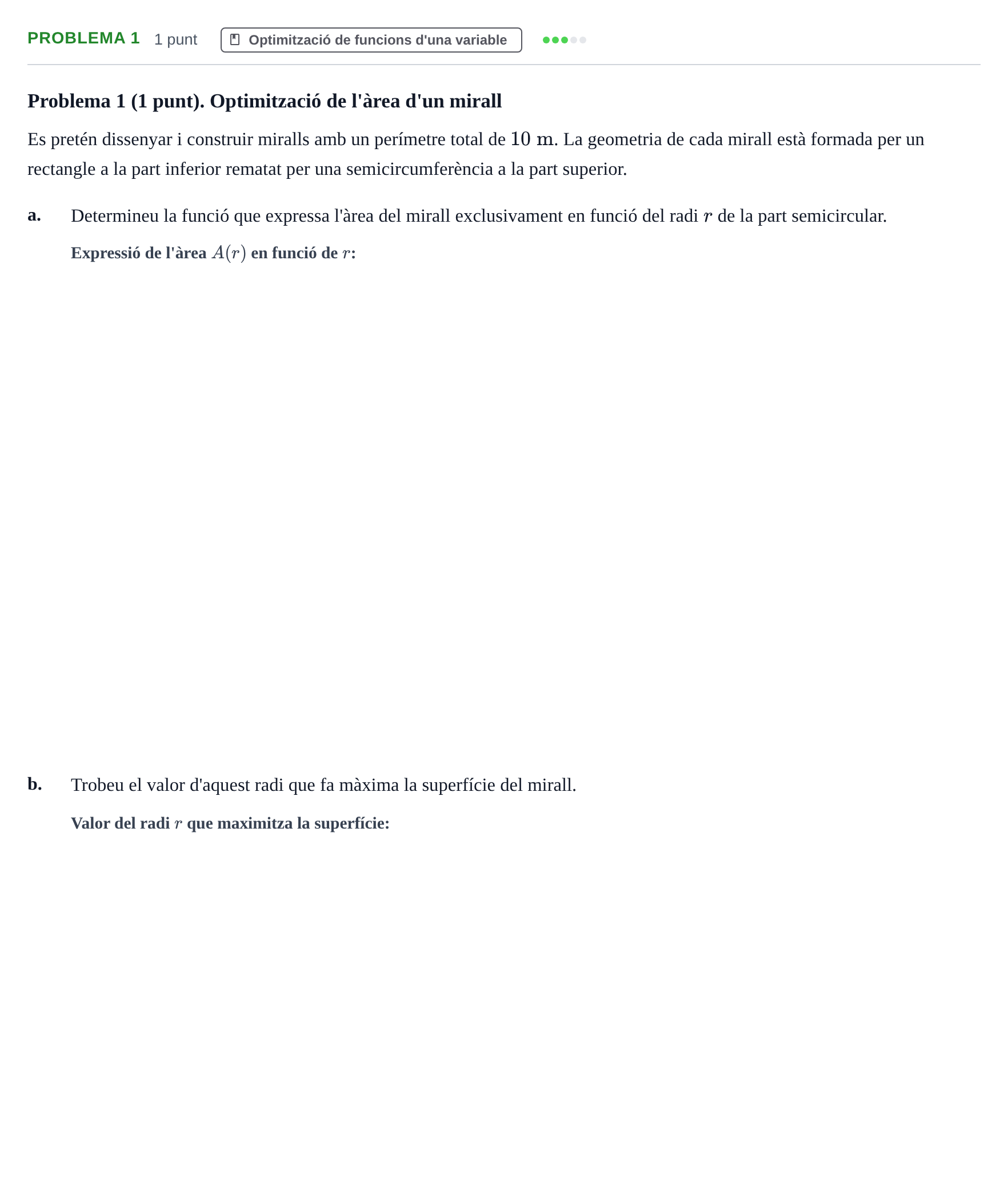 Enunciado: Problema 1 · Estadística i Optimització UDL Juny 2014