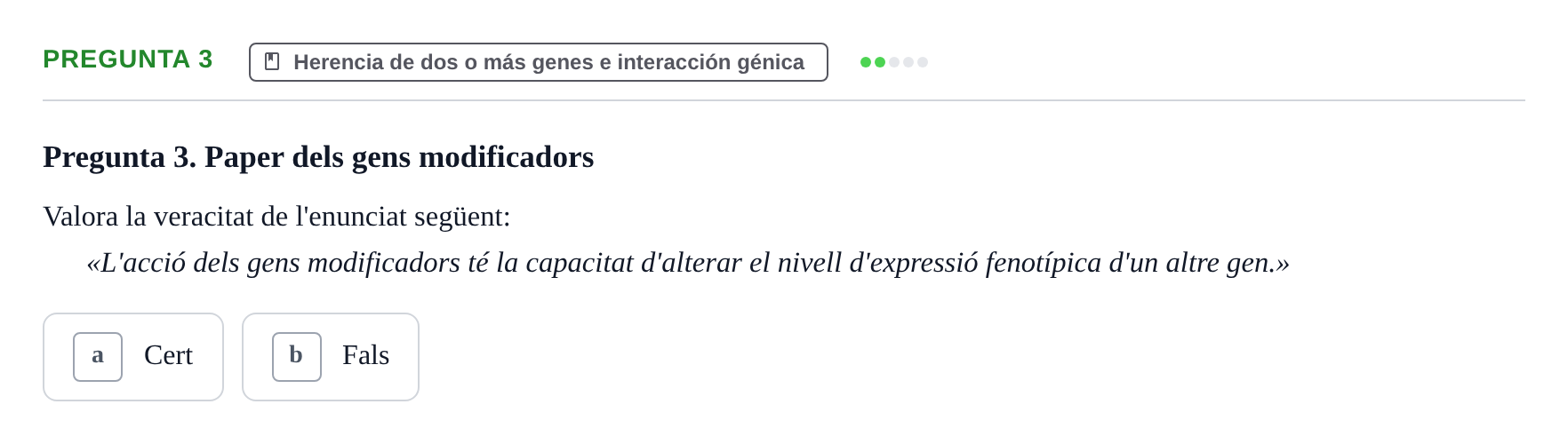 Enunciado: Pregunta 3 · Genética UAB 2021