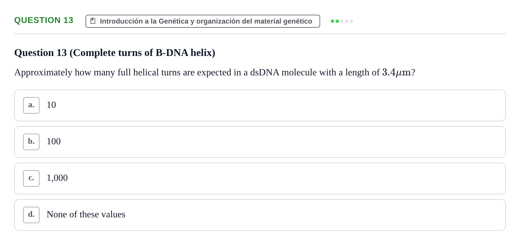 Enunciado: Question 13 · Genética UAB 2022