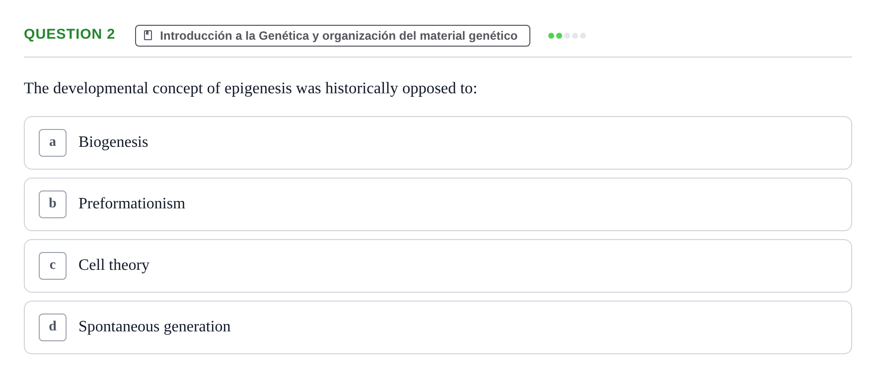 Enunciado: Question 2 · Genética UAB 2022