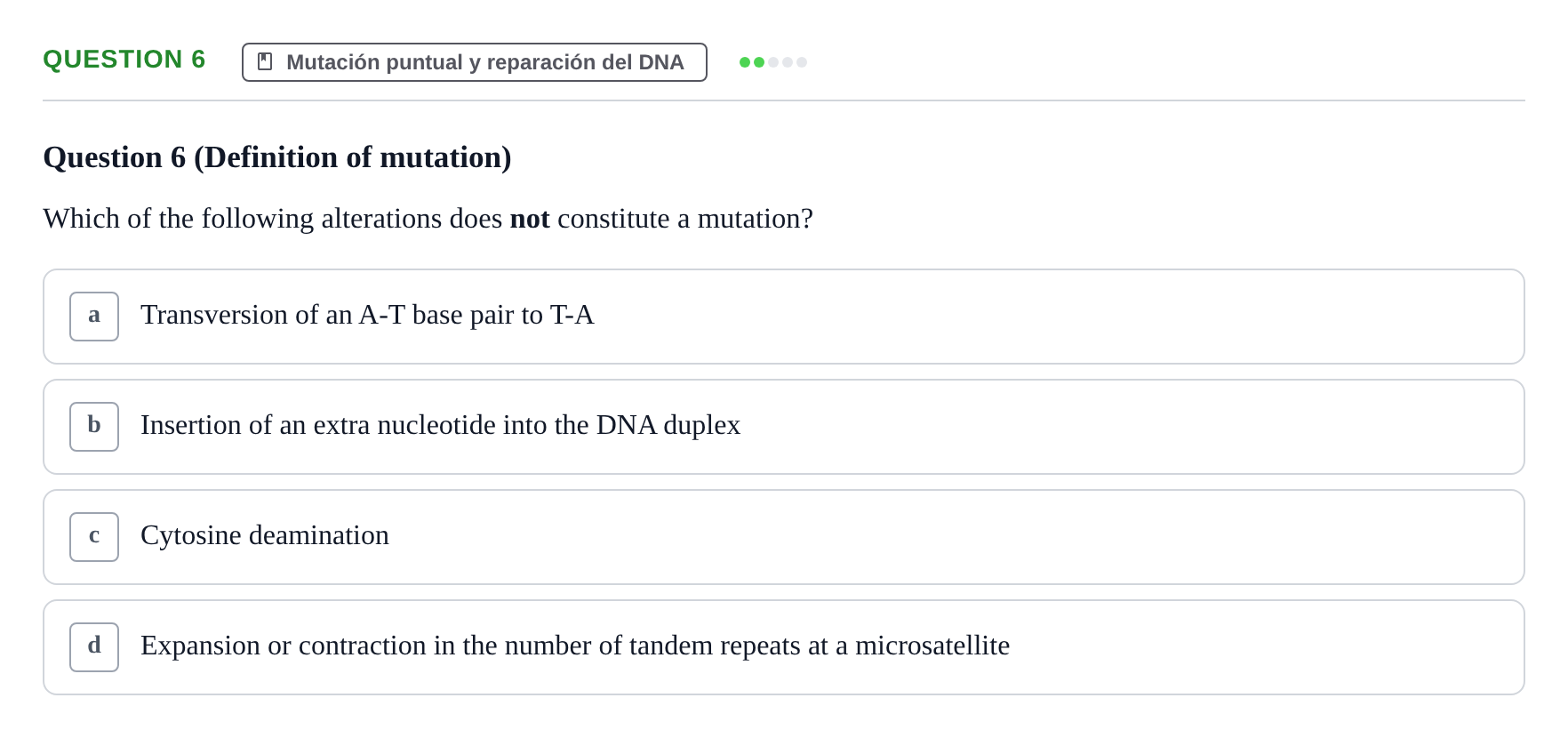 Enunciado: Question 6 · Genética UAB 2022