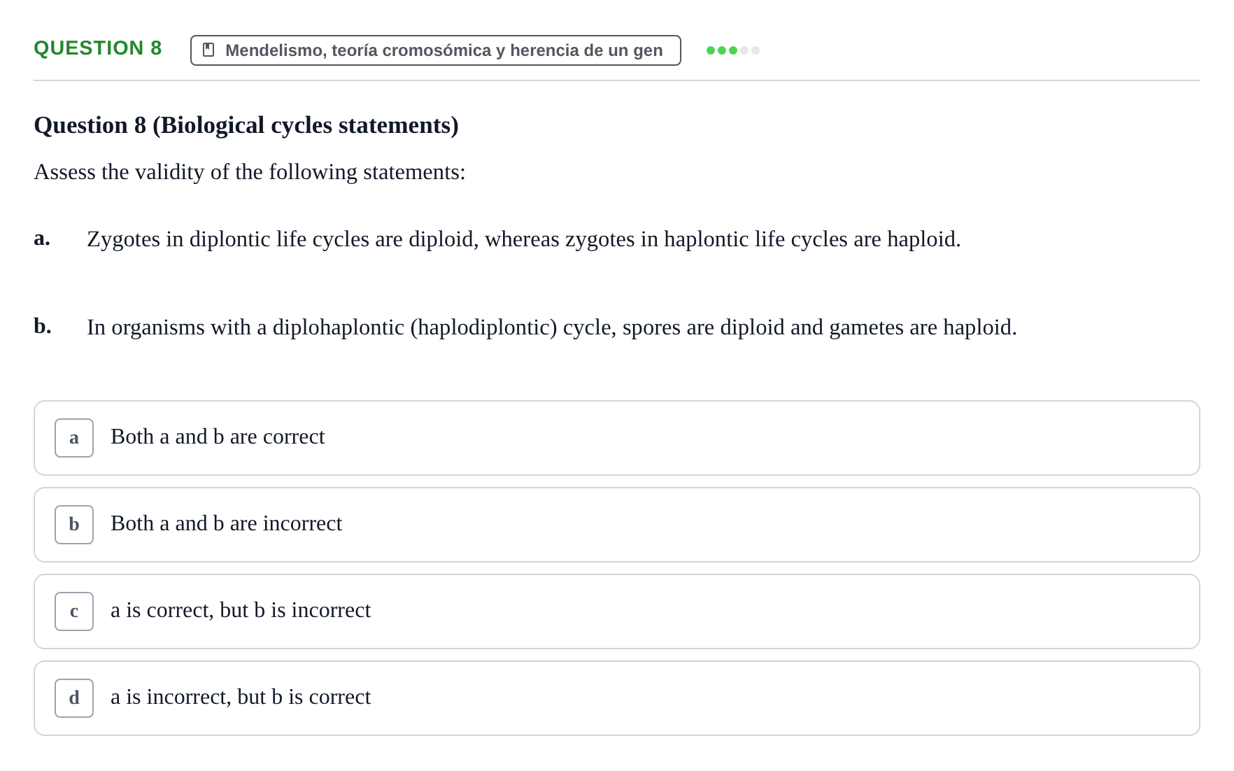 Enunciado: Question 8 · Genética UAB 2022