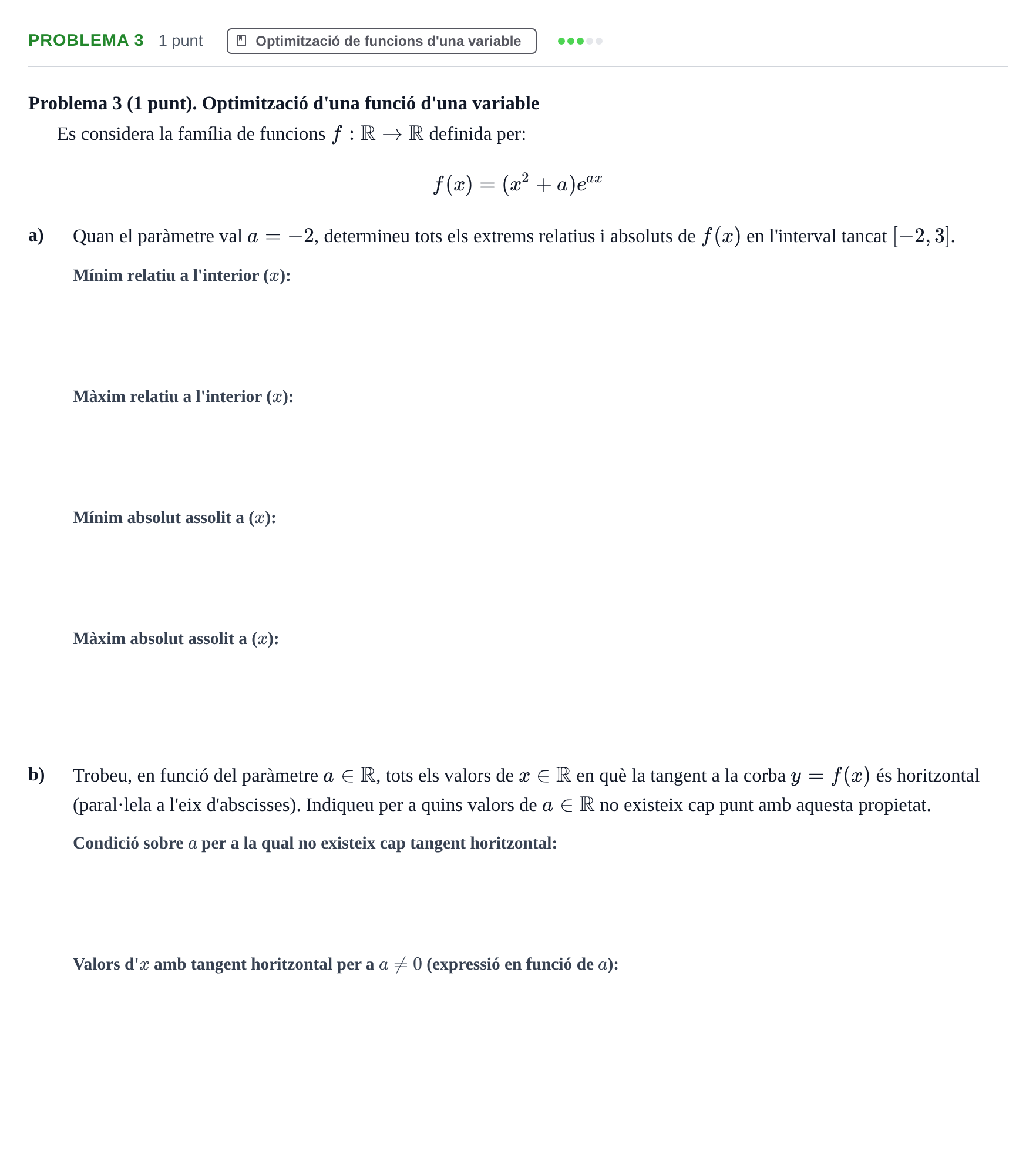 Enunciado: Problema 3 · Estadística i Optimització UDL Juny 2016