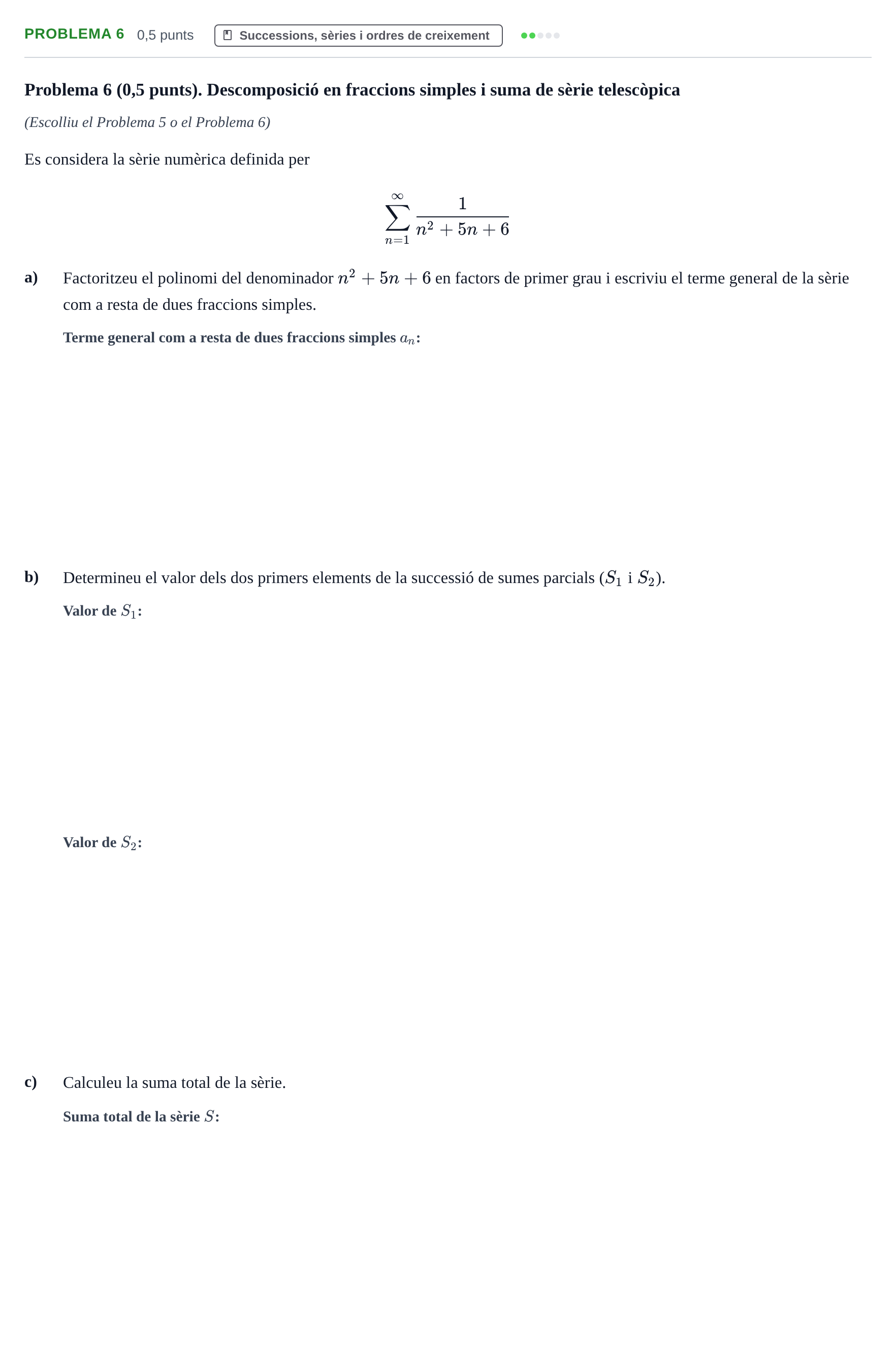 Enunciado: Problema 6 · Estadística i Optimització UDL Juny 2015
