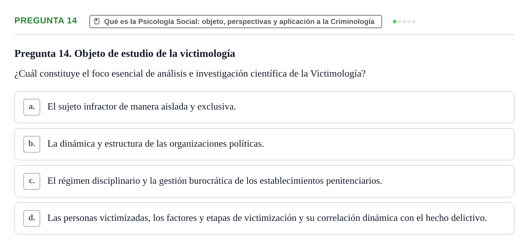 Enunciado: Pregunta 14