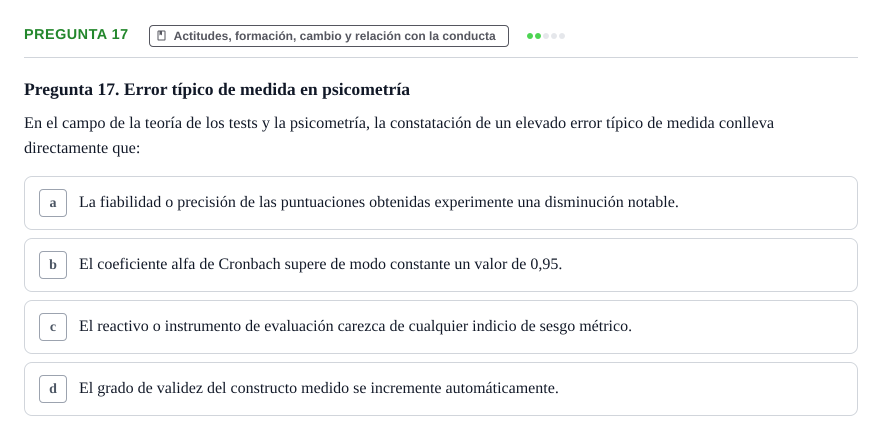 Enunciado: Pregunta 17