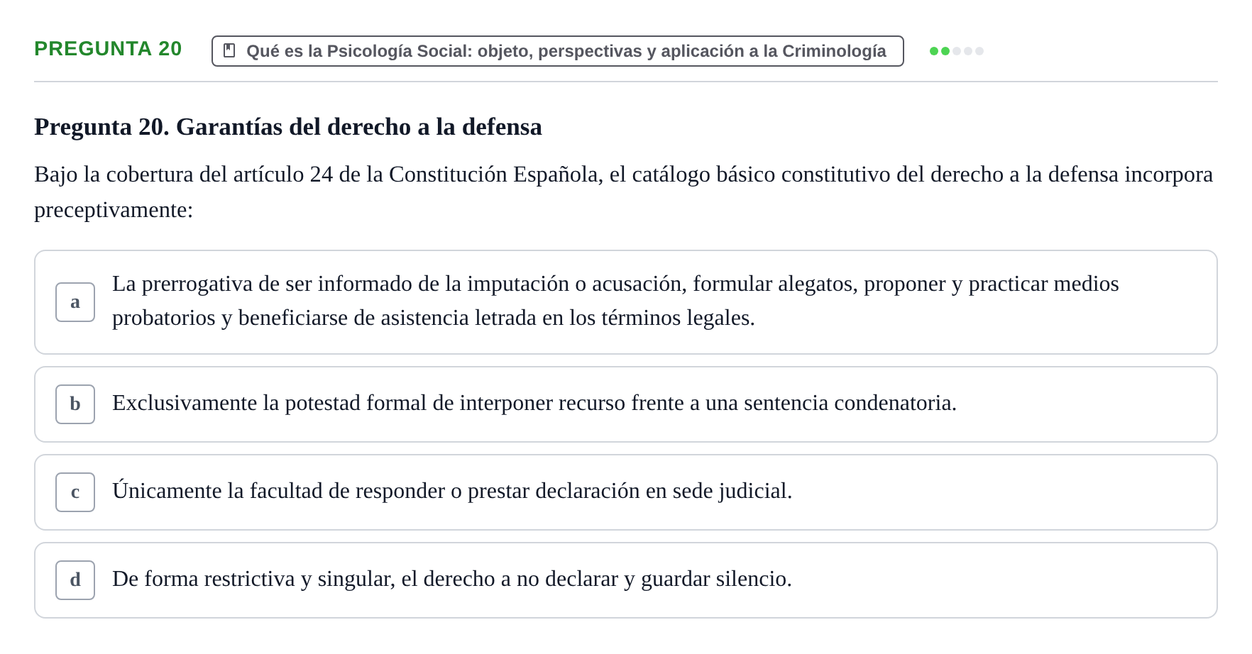 Enunciado: Pregunta 20