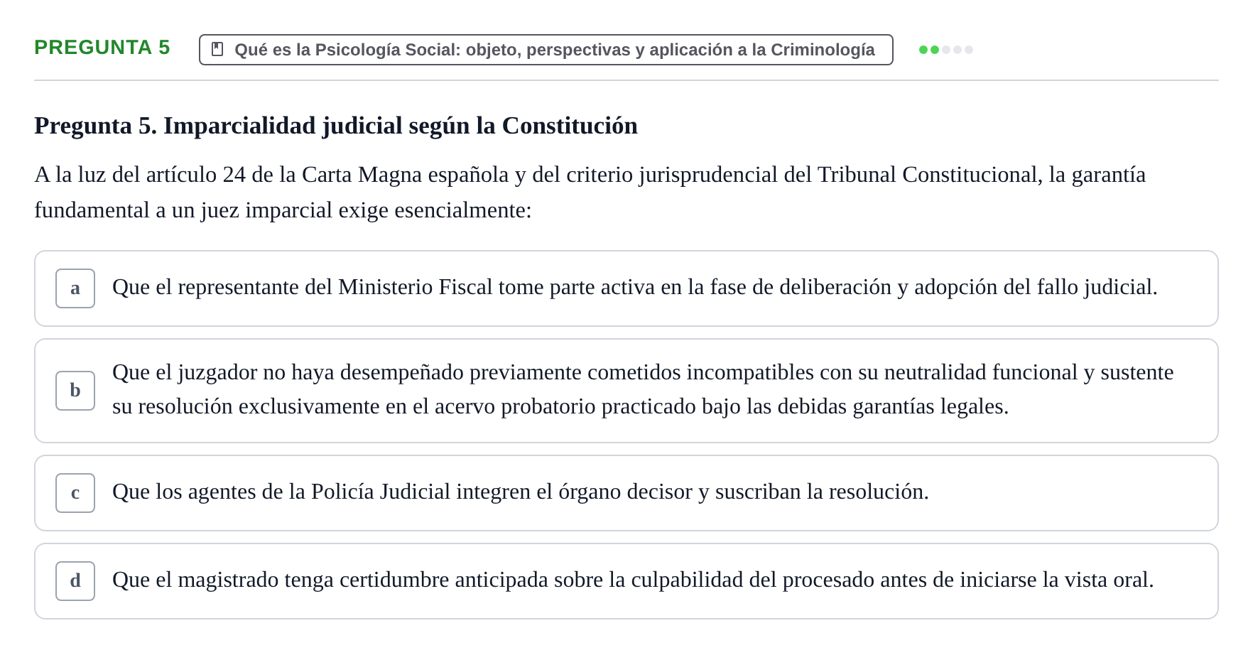 Enunciado: Pregunta 5