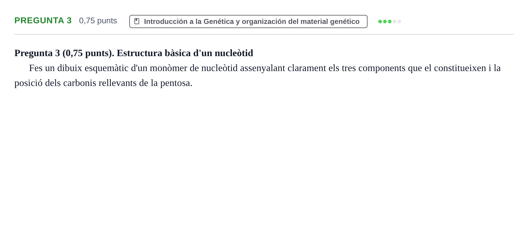 Enunciado: Pregunta 3 · Genética UAB 2023