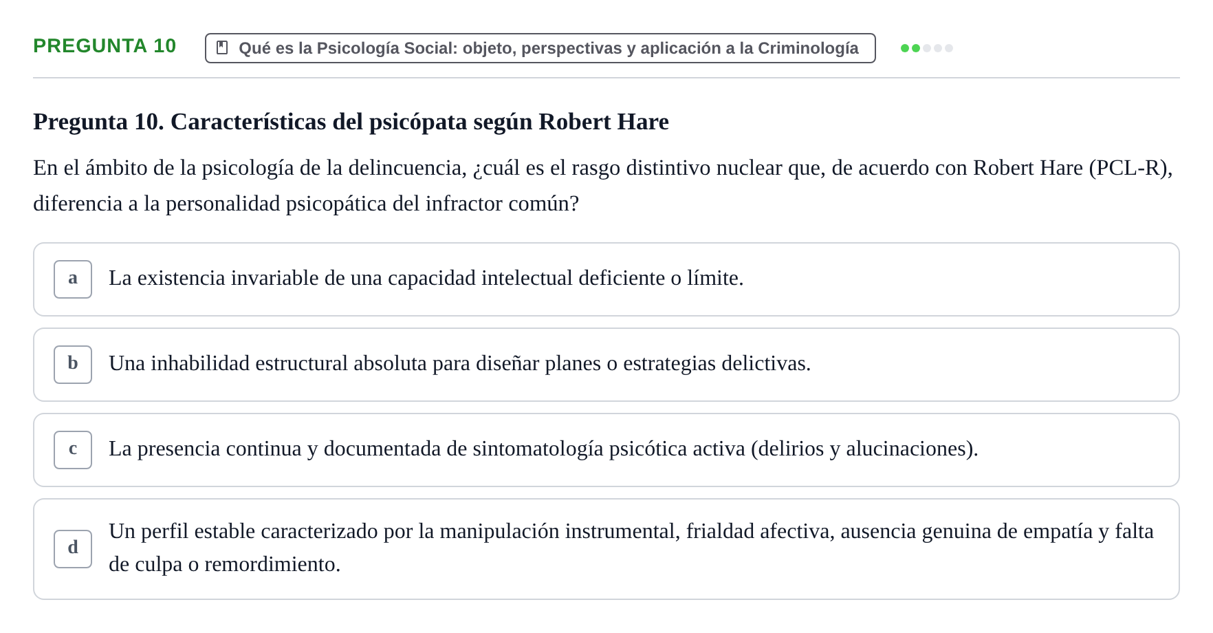 Enunciado: Pregunta 10