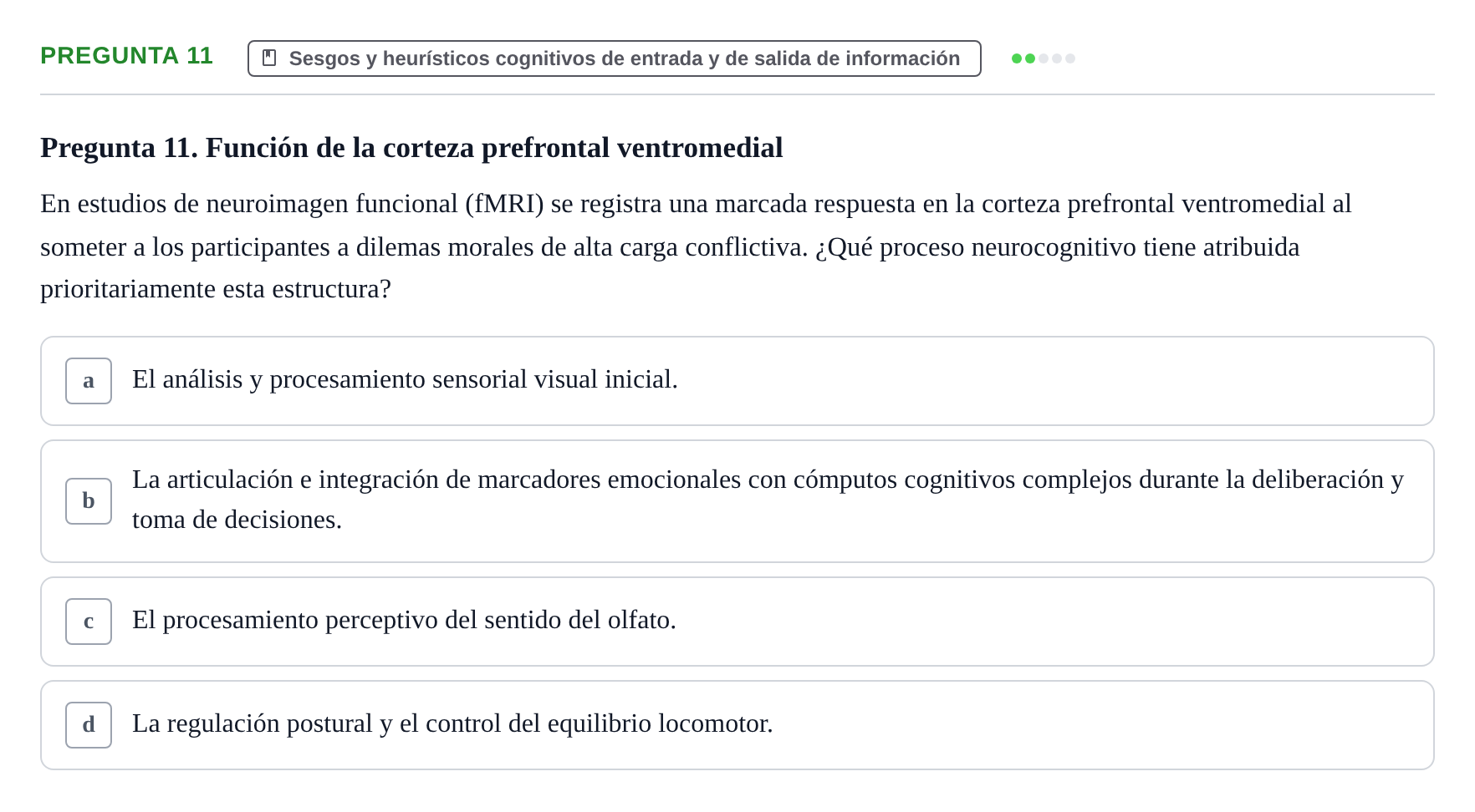 Enunciado: Pregunta 11