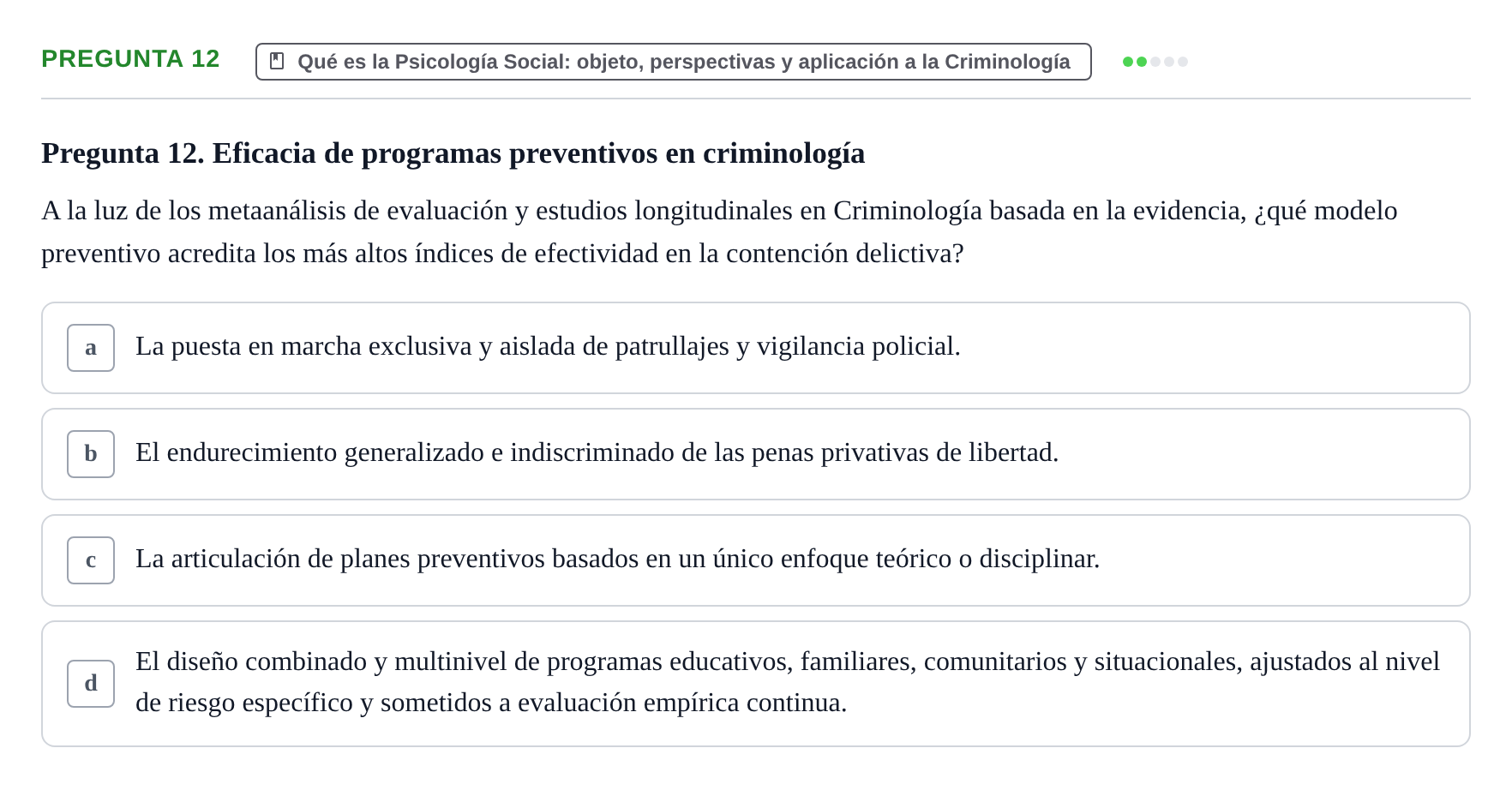 Enunciado: Pregunta 12
