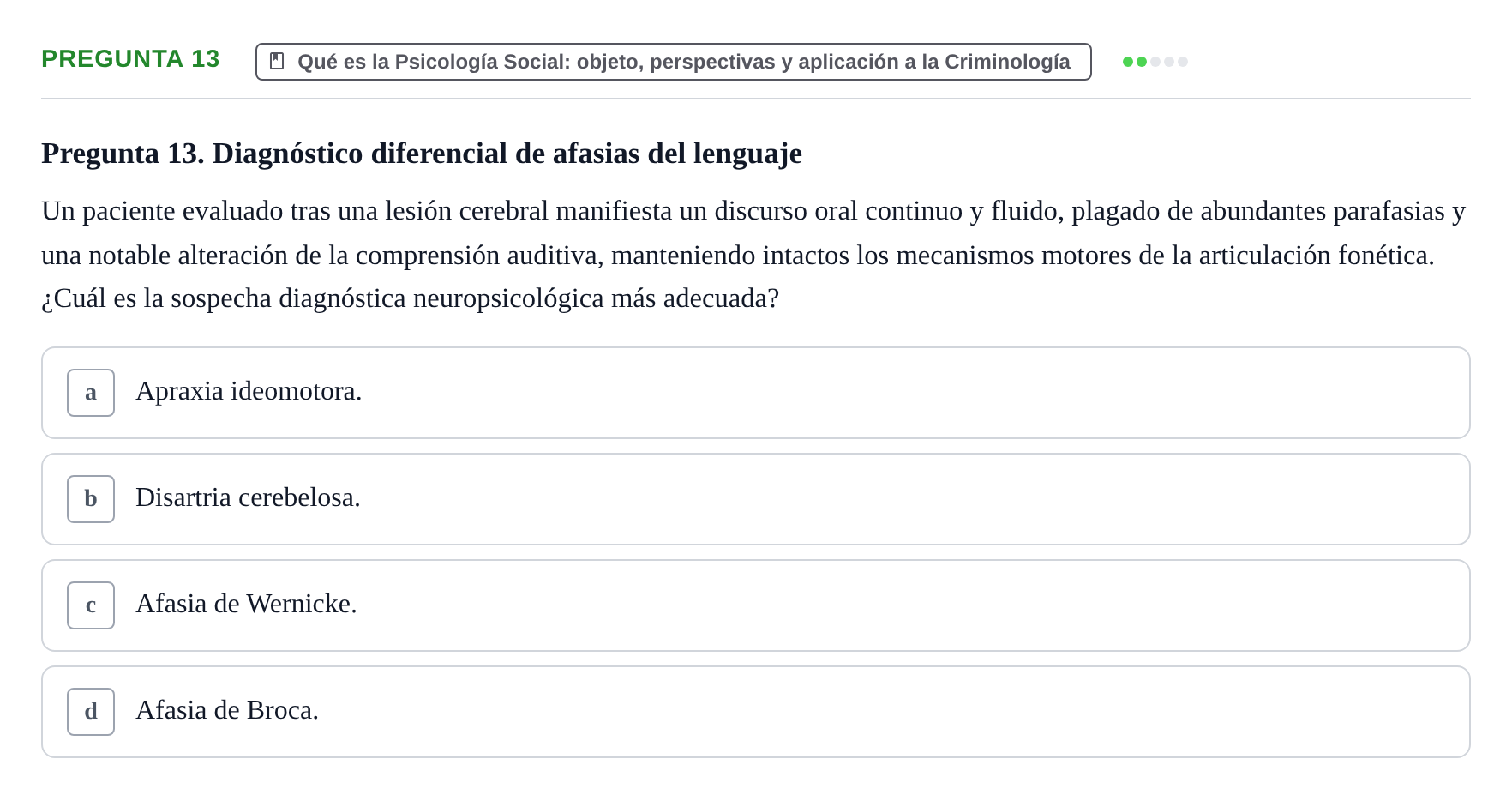Enunciado: Pregunta 13