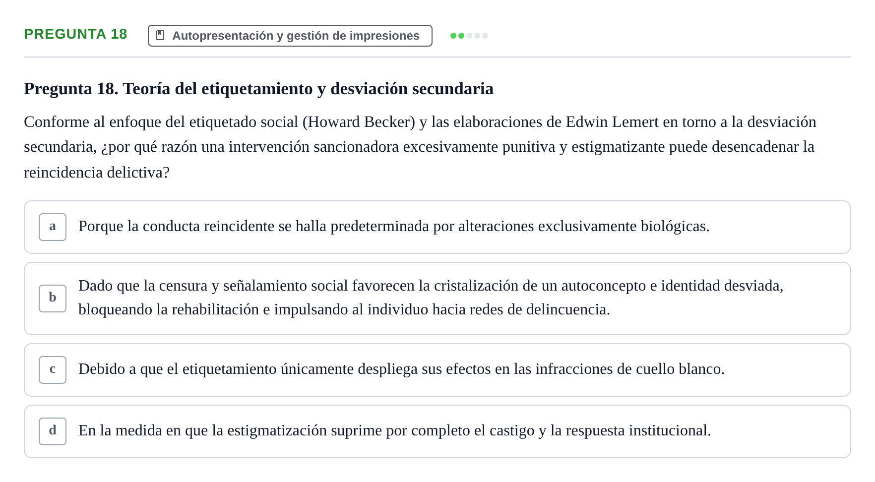Enunciado: Pregunta 18