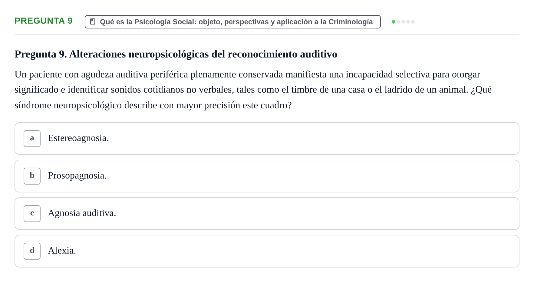 Enunciado: Pregunta 9