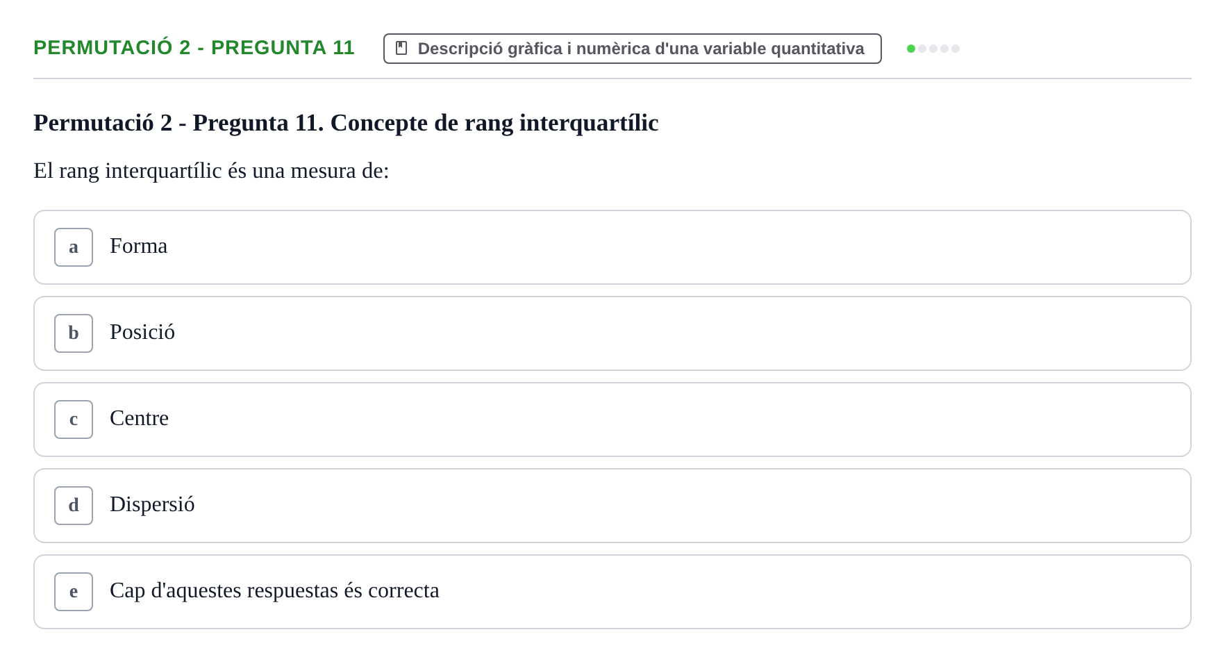 Enunciado: Ejercicio Permutació 2 - Pregunta 11 · Anàlisi de Dades UPF Test en classe 1. Anàlisi de Dades (Permutacions 1 a 5)