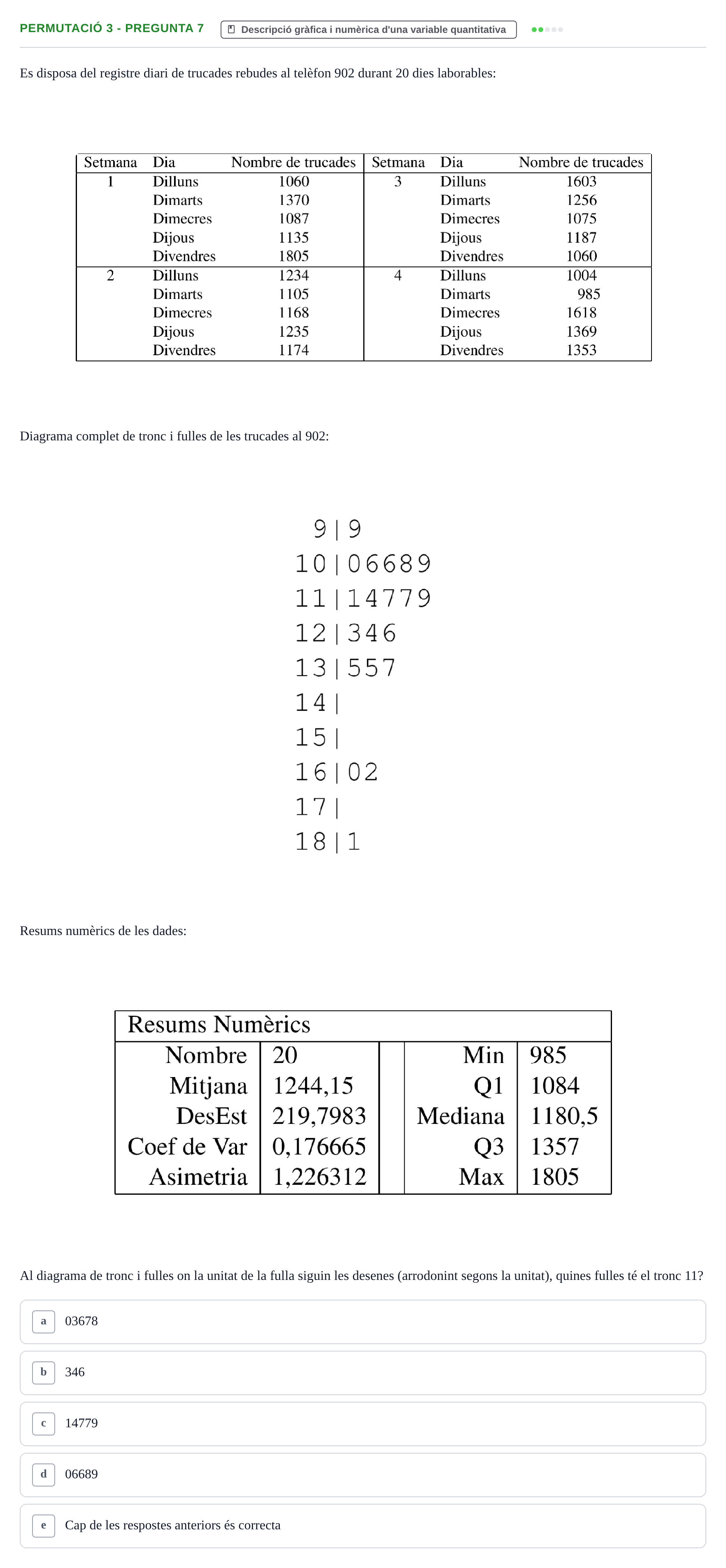 Enunciado: Ejercicio Permutació 3 - Pregunta 7 · Anàlisi de Dades UPF Test en classe 1. Anàlisi de Dades (Permutacions 1 a 5)